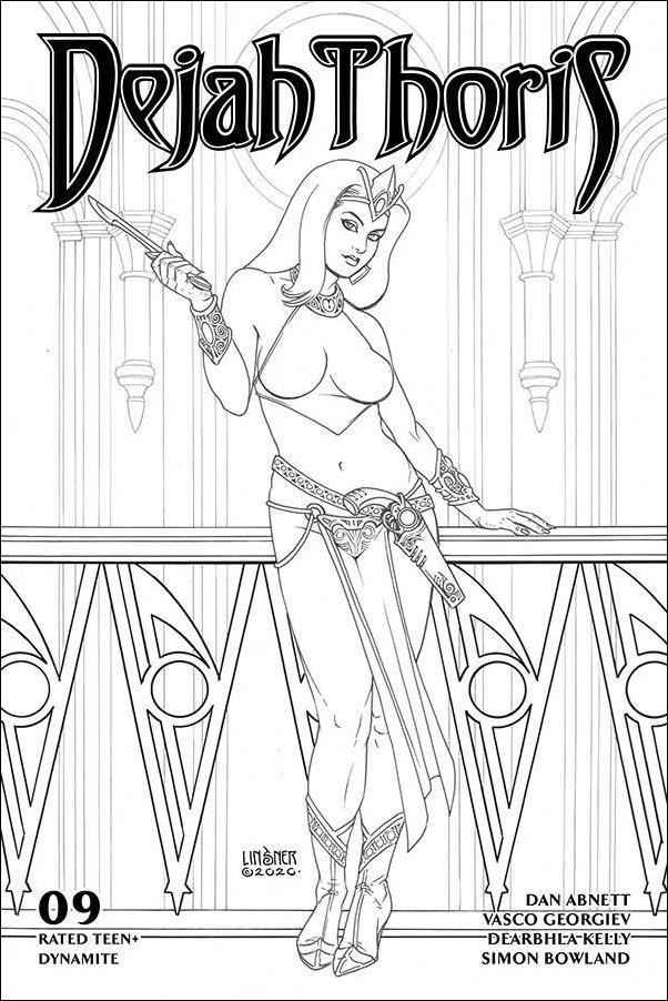 Dejah Thoris (2019) issue 9-K Joseph Michael Linsner 1:20 Black & White Cover