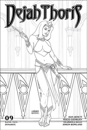 Dejah Thoris (2019) issue 9-K Joseph Michael Linsner 1:20 Black & White Cover