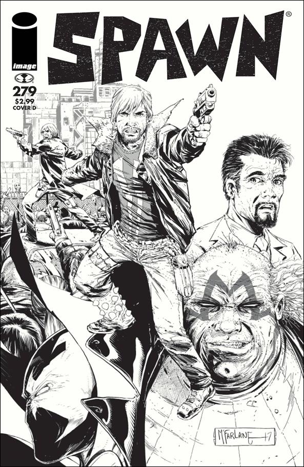 Spawn issue 279-D Todd McFarlane Walking Dead Tribute B&W Cover