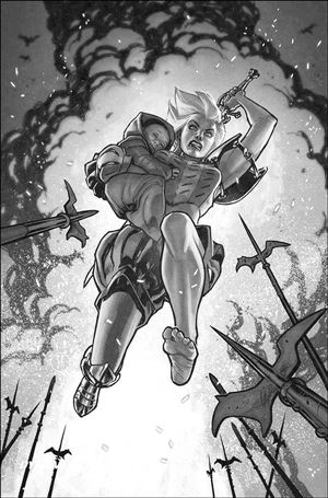 Sacred Six issue 10-O Stephane Roux 1:35 Black & White Virgin Cover