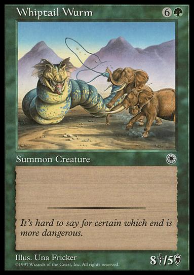 Magic the Gathering: Portal (Base Set) card 192 Whiptail Wurm