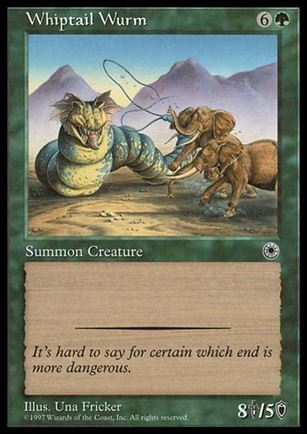 Magic the Gathering: Portal (Base Set) card 192 Whiptail Wurm