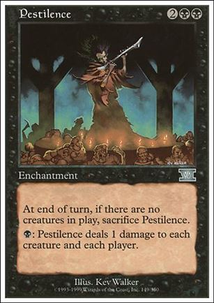 Magic the Gathering: 6th Edition (Base Set) card 149 Pestilence