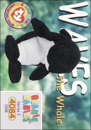 Beanie Babies Series 1 (Base Set) card 144 Waves the Whale