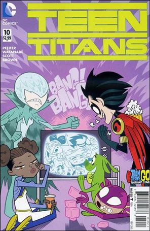 Teen Titans (2014) issue 10-B Ben Caldwell Teen Titans Go! Cover