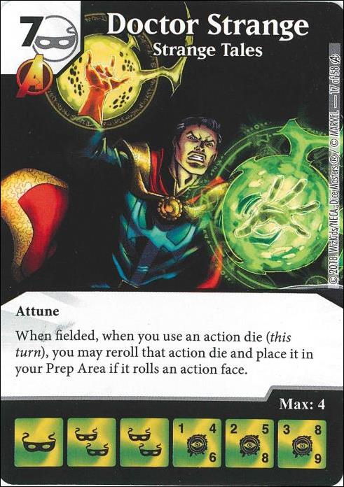 Marvel Dice Masters Avengers Infinity Campaign Box  card 17 Doctor Strange: Strange Tales