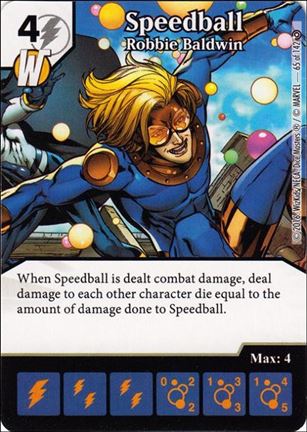 Marvel Dice Masters Civil War card 65 Speedball: Robbie Baldwin
