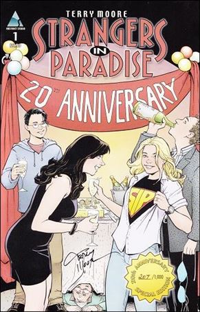 Strangers in Paradise (1993) issue 1-F 20th Anniversary (Signed by T. Moore) Cover 1/1000