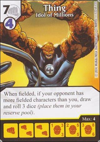 Marvel Dice Masters Avengers vs. X-Men  card 123 Thing: Idol of Millions