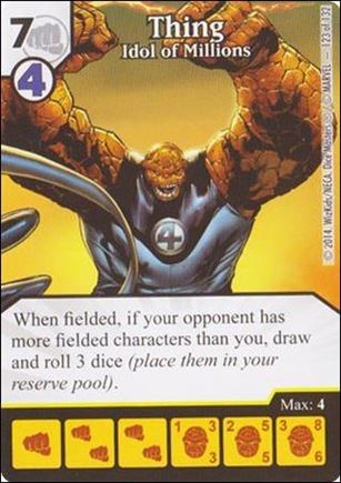 Marvel Dice Masters Avengers vs. X-Men  card 123 Thing: Idol of Millions