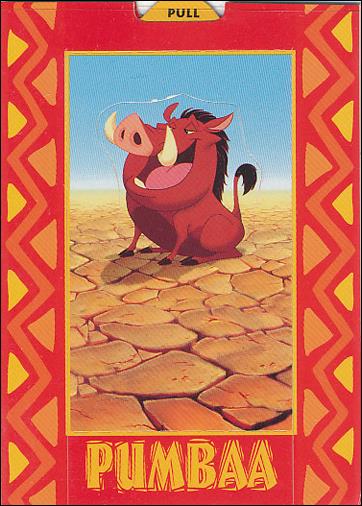 Lion King: Series II (Pop-Up Subset) card P7 Pumbaa