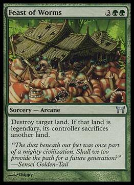 Magic the Gathering: Champions of Kamigawa (Base Set) card 207 Feast of Worms