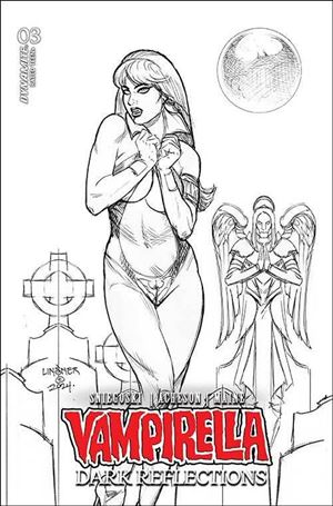 Vampirella: Dark Reflections issue 3-I Joseph Michael Linsner B&W 1:10 Cardstock Cover