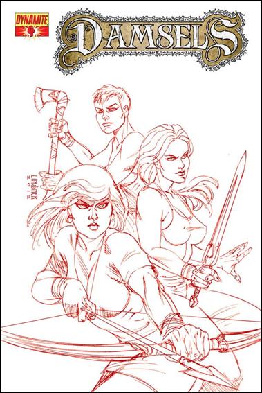 Damsels issue 4-D "Rose Red" Sketch Cover 1/25