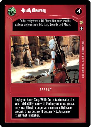 Star Wars: Tatooine Limited (Base Set) card 24 Quietly Observing