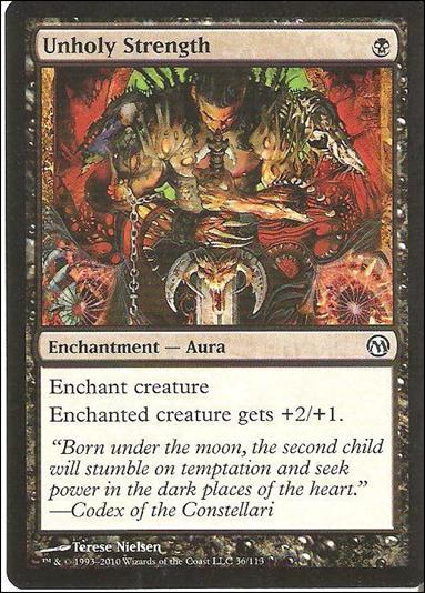 Magic the Gathering: Duels of the Planeswalkers (Base Set) card 36 Unholy Strength