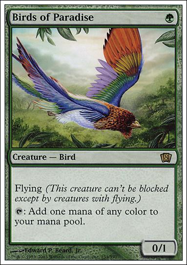 Magic the Gathering: 8th Edition (Base Set) card 233 Birds of Paradise