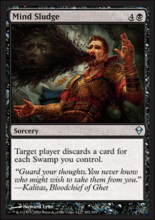 Magic The Gathering: Zendikar (Base Set) card 102 Mind Sludge
