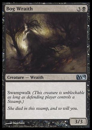 Magic the Gathering: 2010 Core Set (Base Set) card 86 Bog Wraith