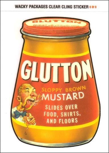 Wacky Packages All-New: Series 2 (Cling Subset)  card 6 Glutton