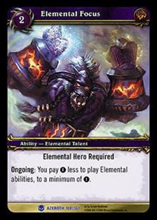 World of Warcraft: Heroes of Azeroth (Base Set) card 108 Elemental Focus