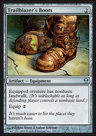 Magic The Gathering: Zendikar (Base Set) card 208 Trailblazer's Boots