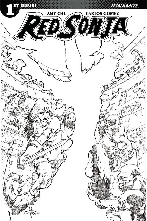 Red Sonja (2017) issue 1-I Mel Rubi 1:30 Black and White Cover