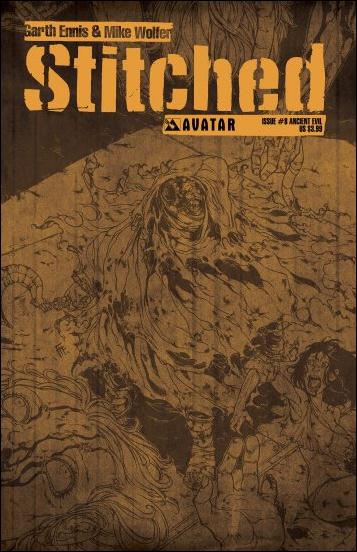 Stitched issue 8-D 1:3 Ancient Evil Cover