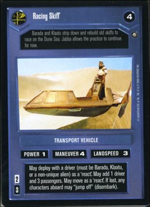 Star Wars: Jabba's Palace Sealed Deck (Base Set) card 9 Racing Skiff
