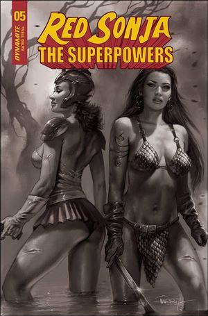 Red Sonja: The Superpowers issue 5-R Lucio Parrillo 1:30 Black & White Cover