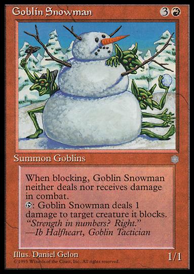 Magic the Gathering: Ice Age (Base Set) card 191 Goblin Snowman