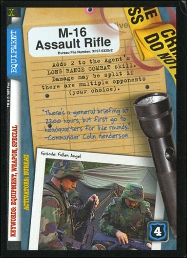 X-Files: The Truth Is Out There (Base Set) card XF97-0330v2 M-16 Assault Rifle