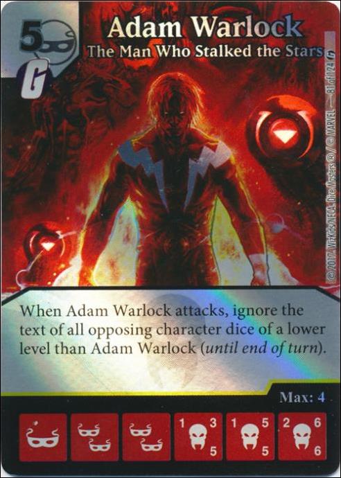 Marvel Dice Masters Guardians of the Galaxy  card 81 Adam Warlock: The Man Who Stalked the Stars