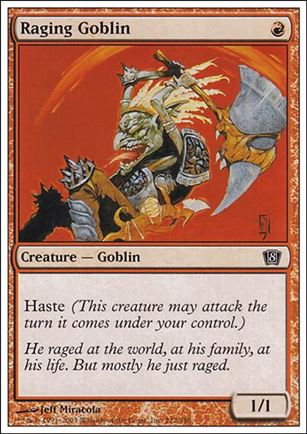Magic the Gathering: 8th Edition (Base Set) card 212 Raging Goblin