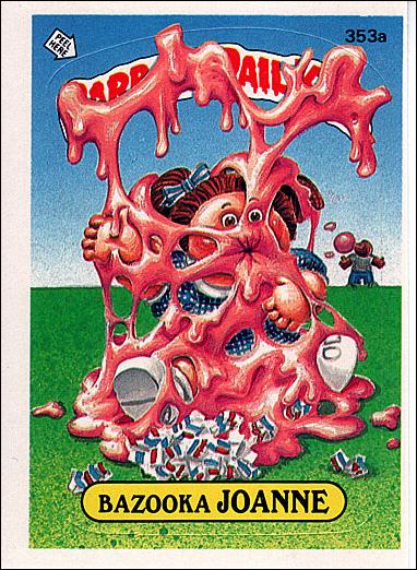 Garbage Pail Kids: Series 09 (Base Set) card 353a Bazooka Joanne