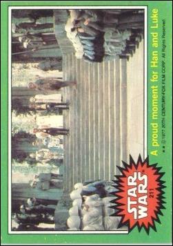 Star Wars: Series 4 (Base Set) card 211 A proud moment for Han and Luke