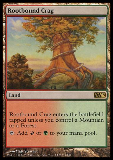 Magic the Gathering: 2013 Core Set (Base Set) card 228 Rootbound Crag