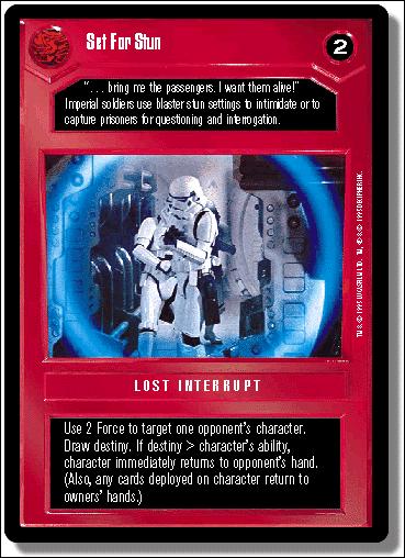 Star Wars: Premiere Limited (Base Set) card 95 Set For Stun
