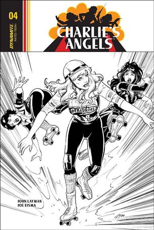 Charlie's Angels issue 4-D Vicente Cifuentes 1:20 Black & White Cover