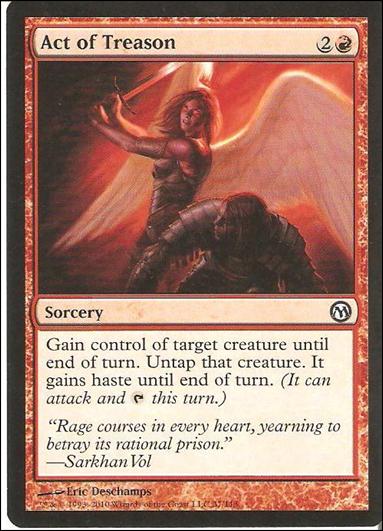 Magic the Gathering: Duels of the Planeswalkers (Base Set) card 37 Act of Treason