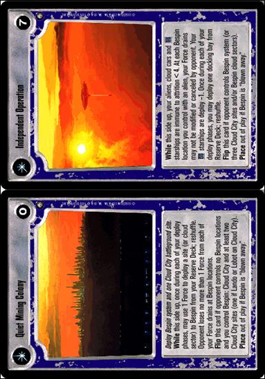 Star Wars: Enhanced Cloud City (Base Set) card 10 Quiet Mining Colony / Independent Operation