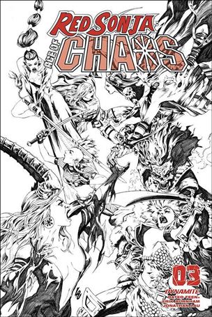 Red Sonja: Age of Chaos issue 3-R Jonathan Lau 1:35 Black & White Cover