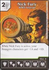 Marvel Dice Masters Avengers vs. X-Men  card 83 Nick Fury: WWII Veteran