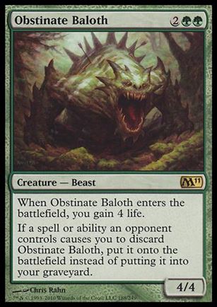 Magic the Gathering: 2011 Core Set (Base Set) card 188 Obstinate Baloth