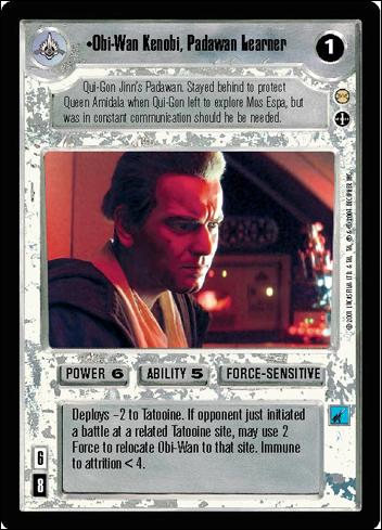 Star Wars: Tatooine Limited (Base Set) card 61 Obi-Wan Kenobi, Padawan Learner