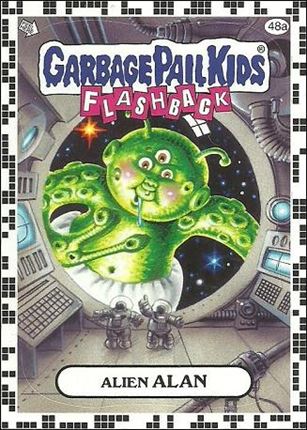 Garbage Pail Kids: Flashback Series 2 (White Border Base Set) card 48a Alien Alan