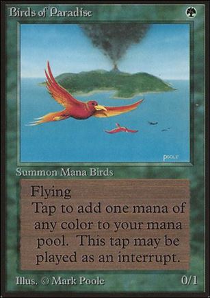 Magic the Gathering: Limited Edition Beta (Base Set) card 187 Birds of Paradise