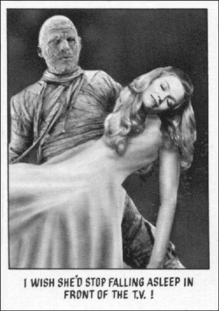 Creature Feature (Base Set) card 28 I wish she'd stop falling asleep in front of the 
