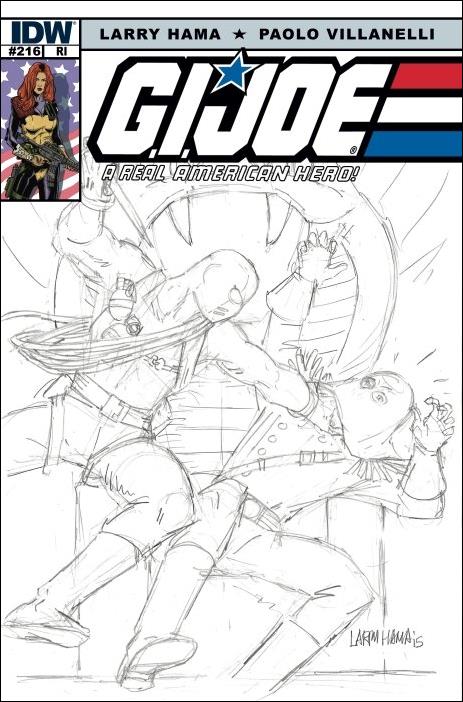G.I. Joe: A Real American Hero issue 216-D Larry Hama 1:10 Sketch Cover