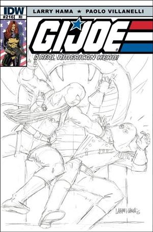 G.I. Joe: A Real American Hero issue 216-D Larry Hama 1:10 Sketch Cover